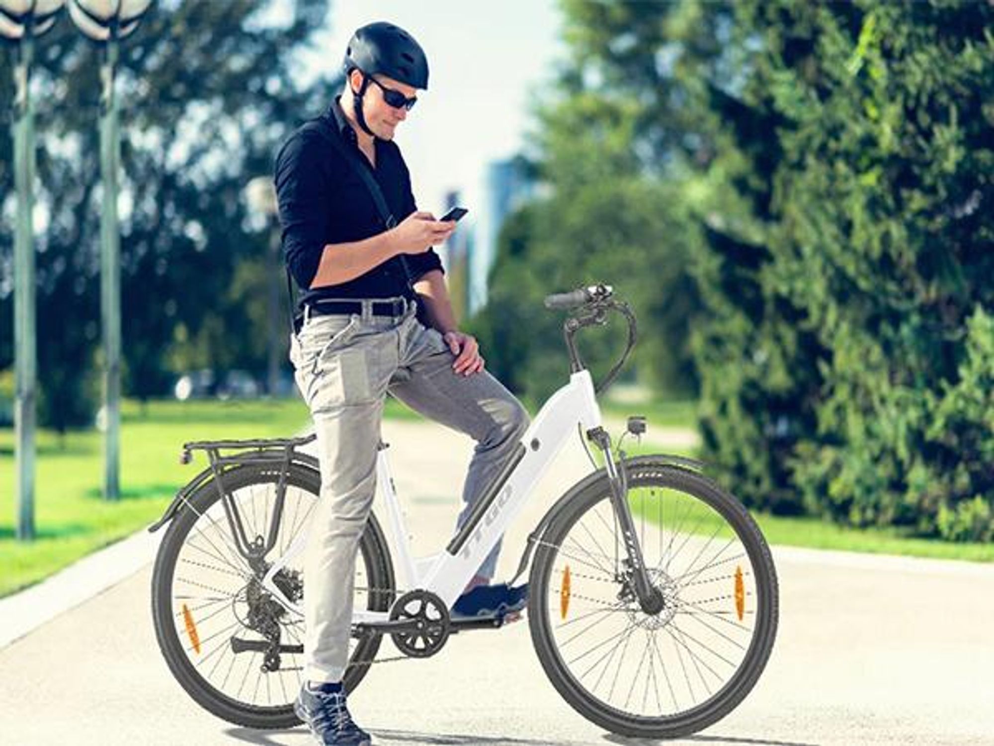 TTGO HZ-28ST E-Bike - 250W Motor 36V20AH Akku 28 Zoll Reifen Mechanische Scheibenbremsen - Schwarz