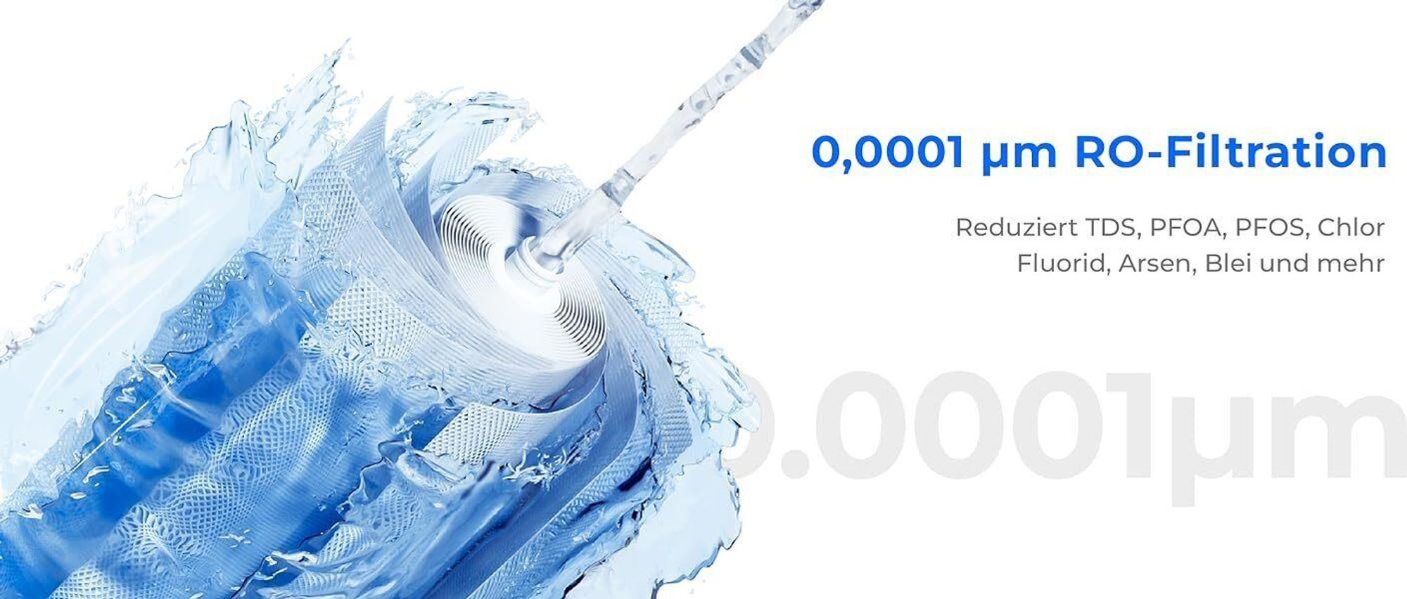 Waterdrop CoreRO Auftisch Umkehrosmose-System mit 1 zusätzlichen Ersatz-Wasserfilter(WD-C1RF), Sofortiger-heiß Wasserspender, 5 Temperaturoptionen, 6-stufige Filtration