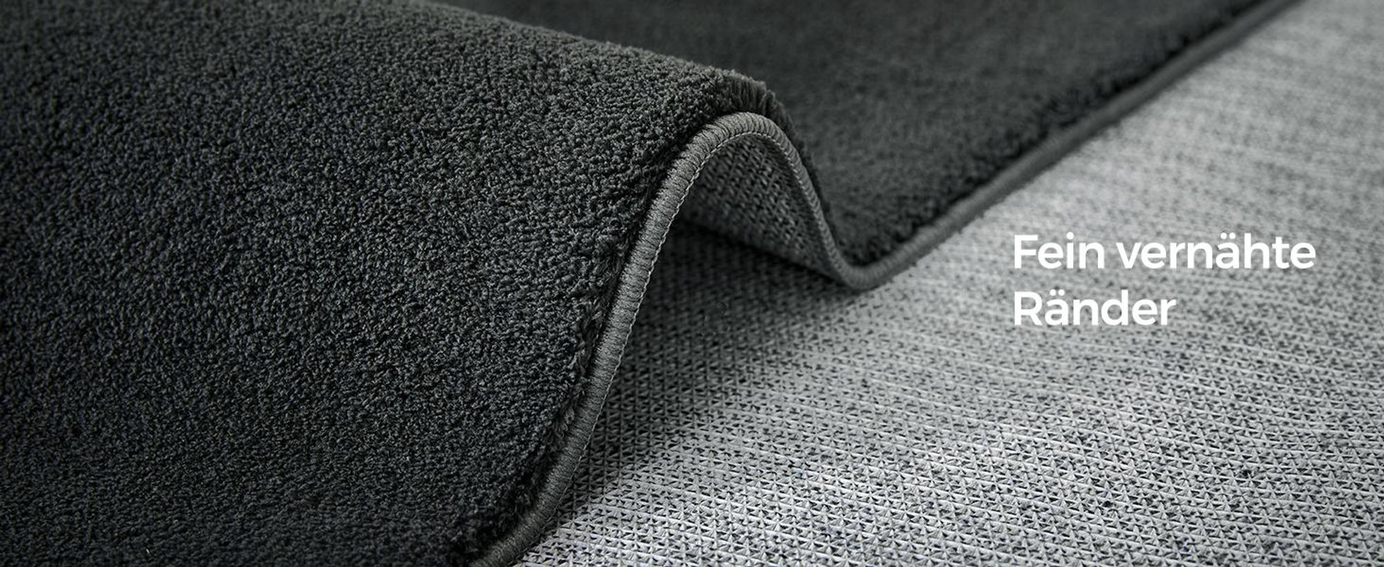 SONGMICS Kurzflorteppich, 160 x 230 cm, rutschfester, maschinenwaschbar, schwarz, Wohnzimmerteppich