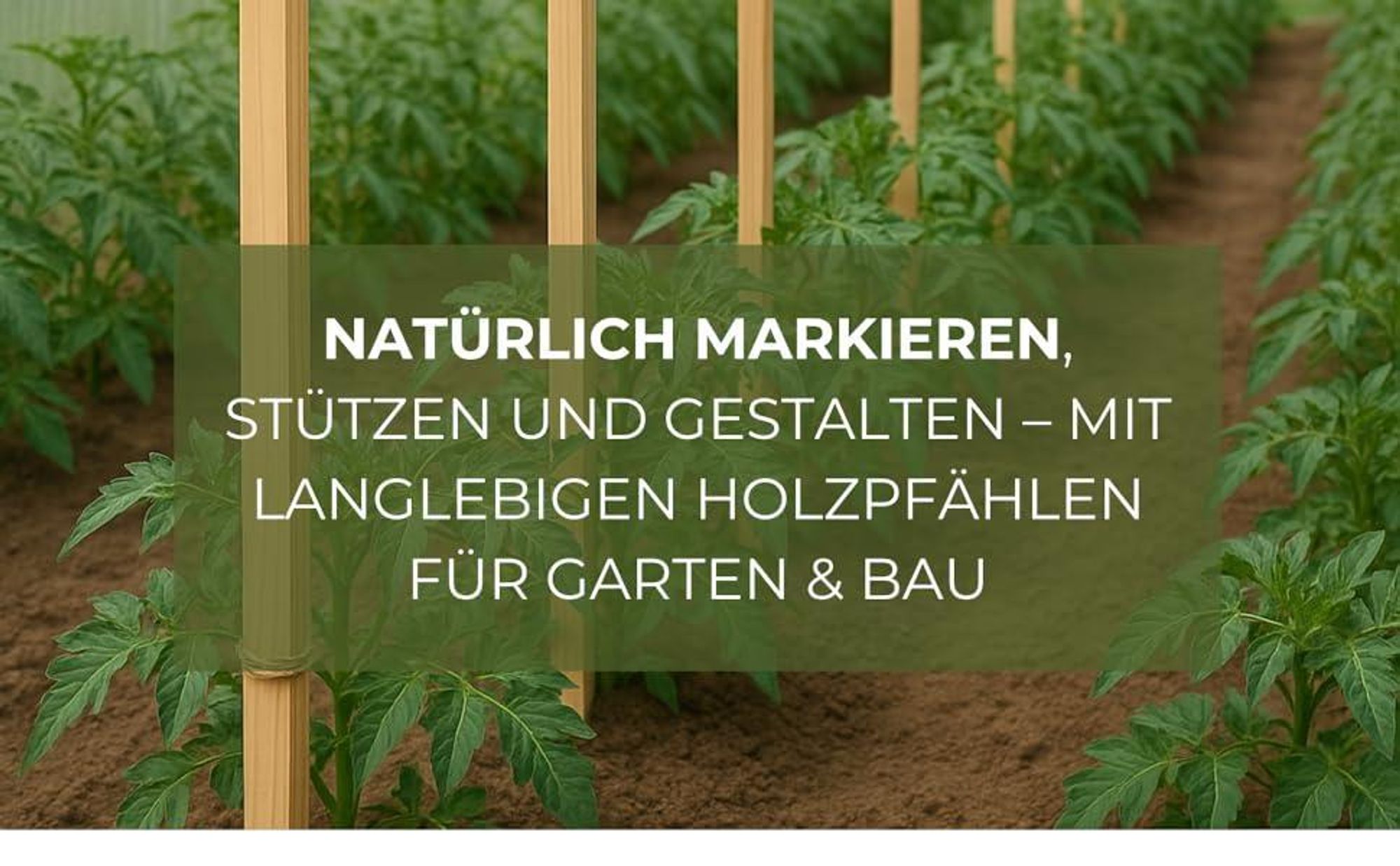 Holzpfähle Buchenholz Quadratisch 25 Stück - Längen 120 cm Holzpflöcke für Markierungen Spitze Tomatenstäbe Pflanzstäbe Tomaten Rankhilfe 25x25 mm