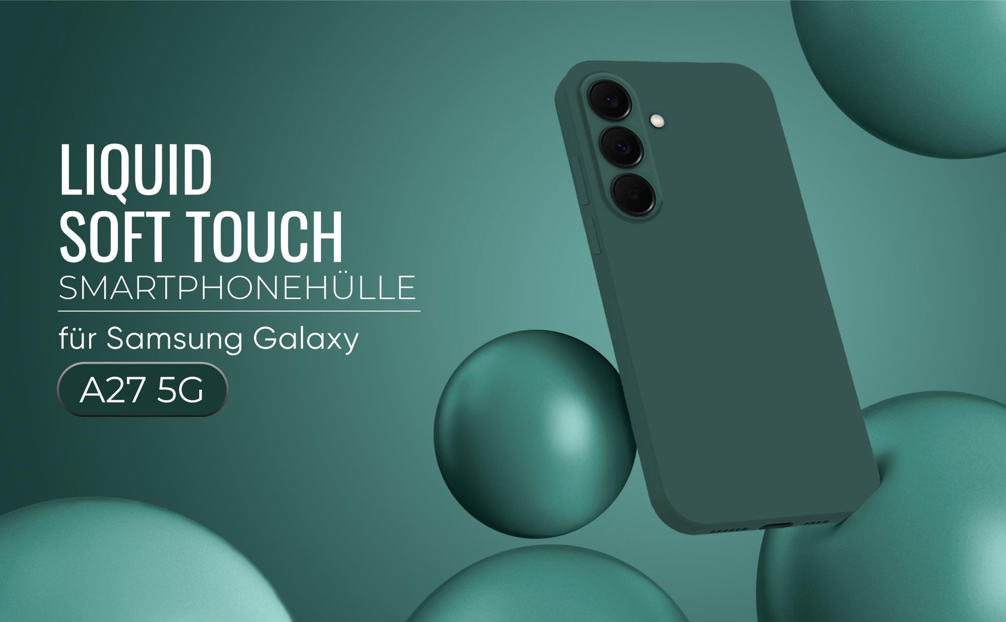 Liquid Soft Touch Smartphone Hülle in Grün für Samsung Galaxy A27 5G