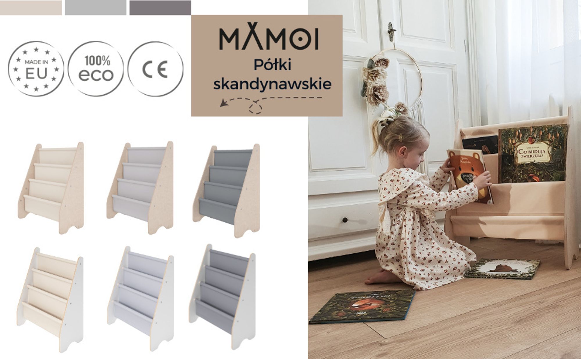 MAMOI® półka na książki dla dzieci | półka na książki dla dzieci | półka na książki dla dzieci | półka na książki do pokoju dziecięcego | półka
