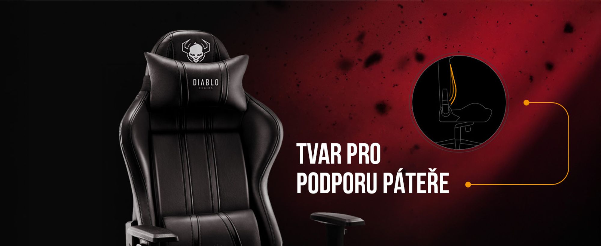 Herní židle Diablo X-One 2.0 Kancelářská židle Nastavitelné područky Ergonomický design Krční/bederní polštář, Barva: Černá, Velikost: King