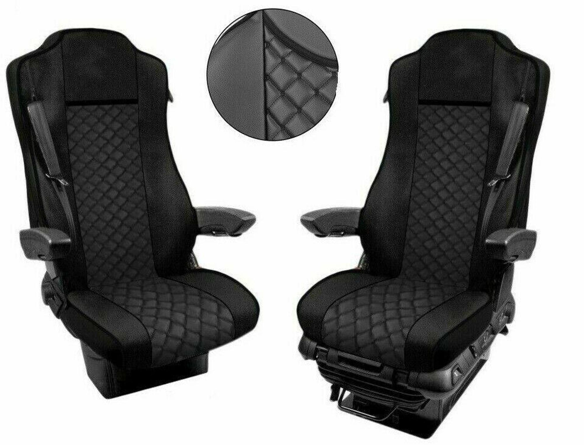 LKW Sitzbezüge Für Mercedes Actros MP4 - MP5 2015-2020 Sitz Schwarz