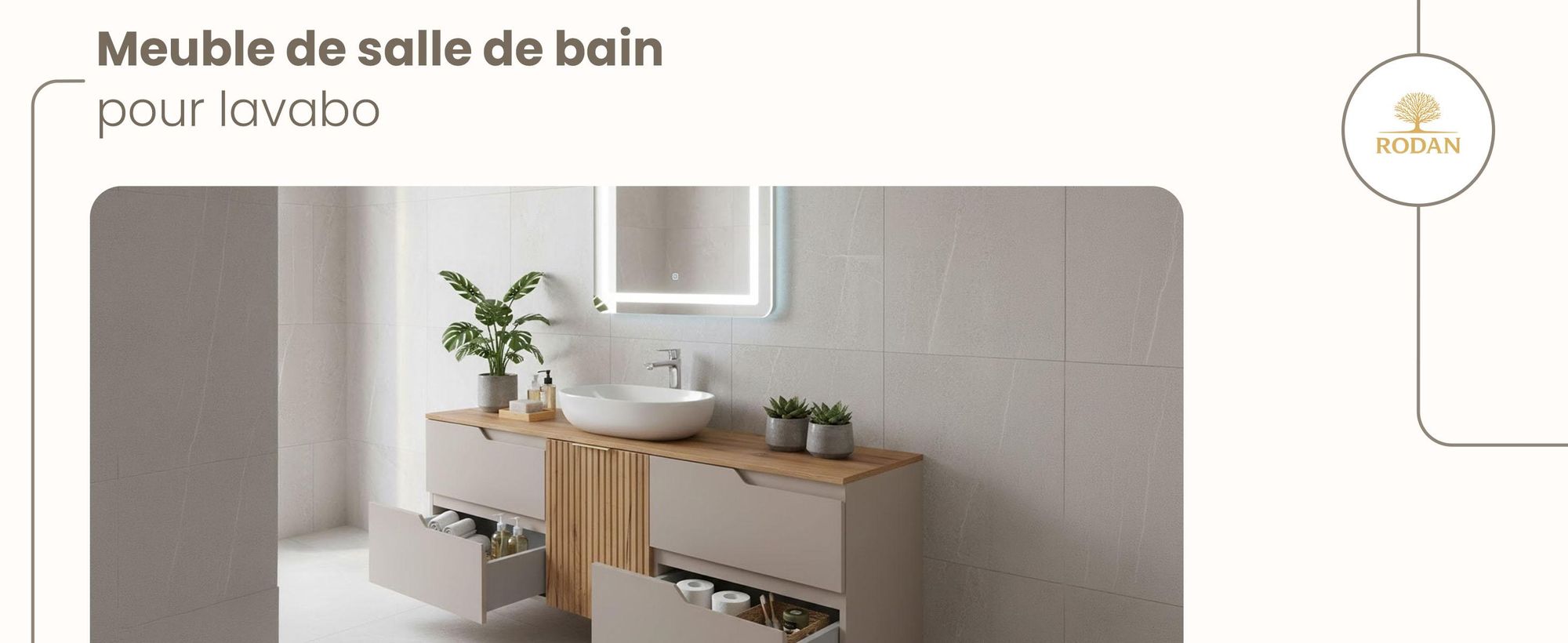 RODAN, meuble de salle de bain, armoire moderne, meuble sous vasque, meuble sous lavabo