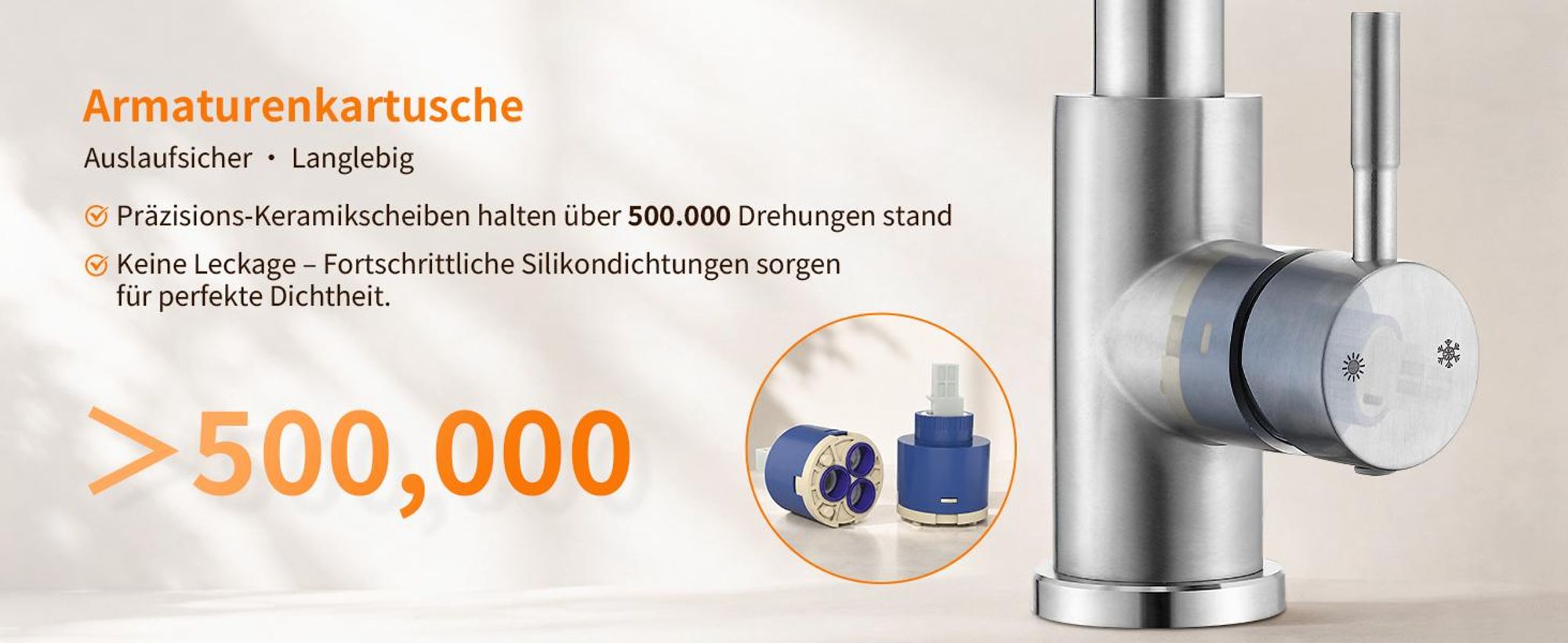 Homelody Wasserhahn Küche Edelstahl,Küchenarmatur 360°Schwenkbar,Armatur Küche 3 Strahlarten Geschirrbrause,Hochdruck Mischbatterie Küche mit Brause