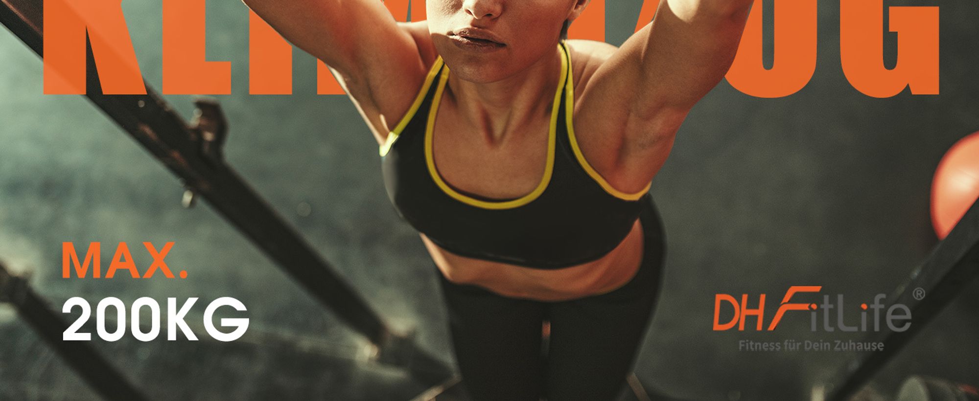 DH FitLife Klimmzugstange Türrahmen ohne Schrauben kein Abrutschen mit Multigriff-Positionen, Reckstange Turnstange Türreck, für Türrahmen 65-92cm