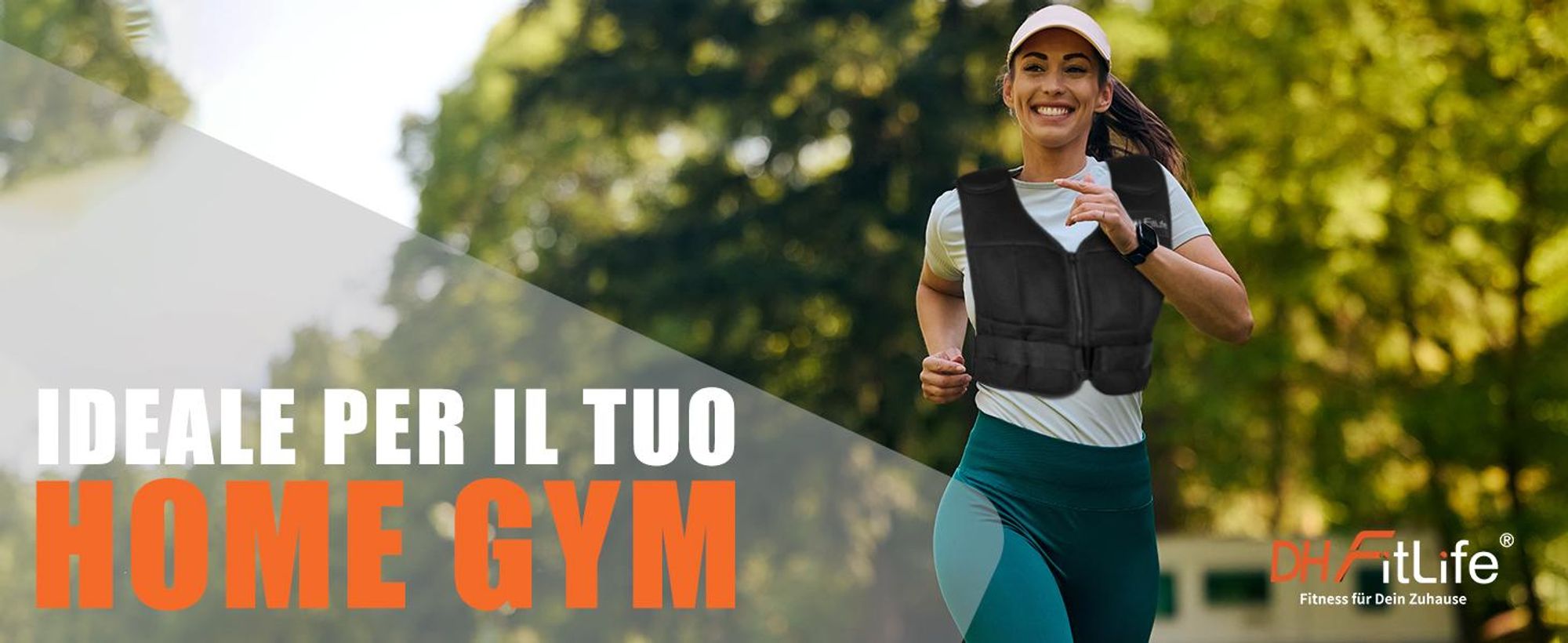 DH FitLife Giubbotto Zavorrato Regolabile 10 kg per Allenamento Crossfit, Corsa, Calisthenics, Gilet Pesi con Zip per Donna e Uomo