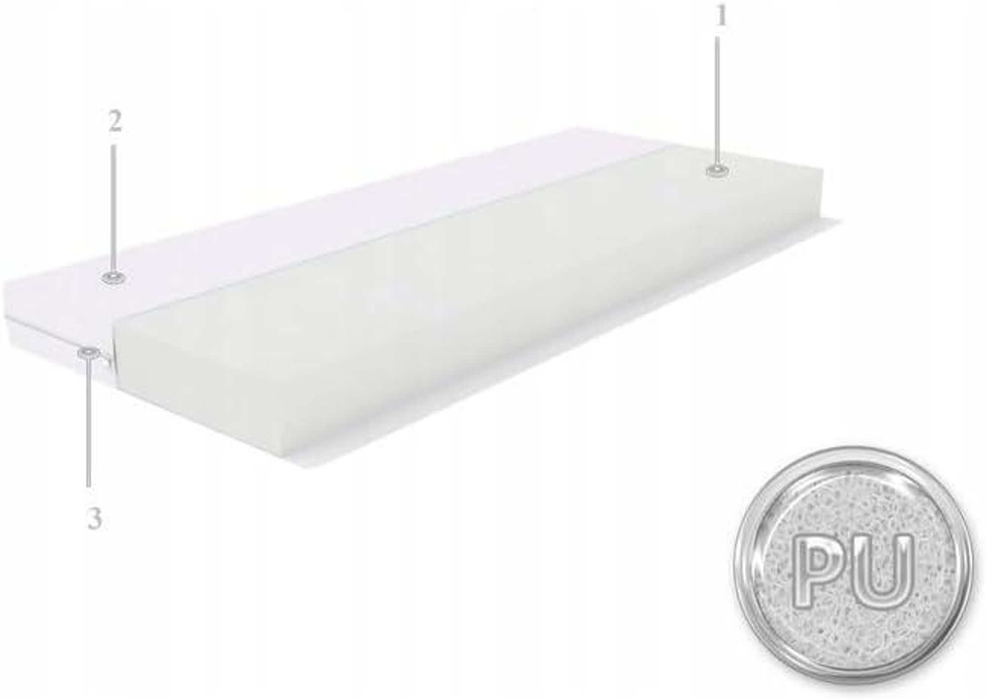 REM-Sen Matratze 90x200cm Höhe 9 cm Härtegrad 4 (H4) aus elastischem Polyurethanschaum T25 mit Antiallergischem Bezug, Feste Schaumstoffmatratze für Erwachsene & Kinder,