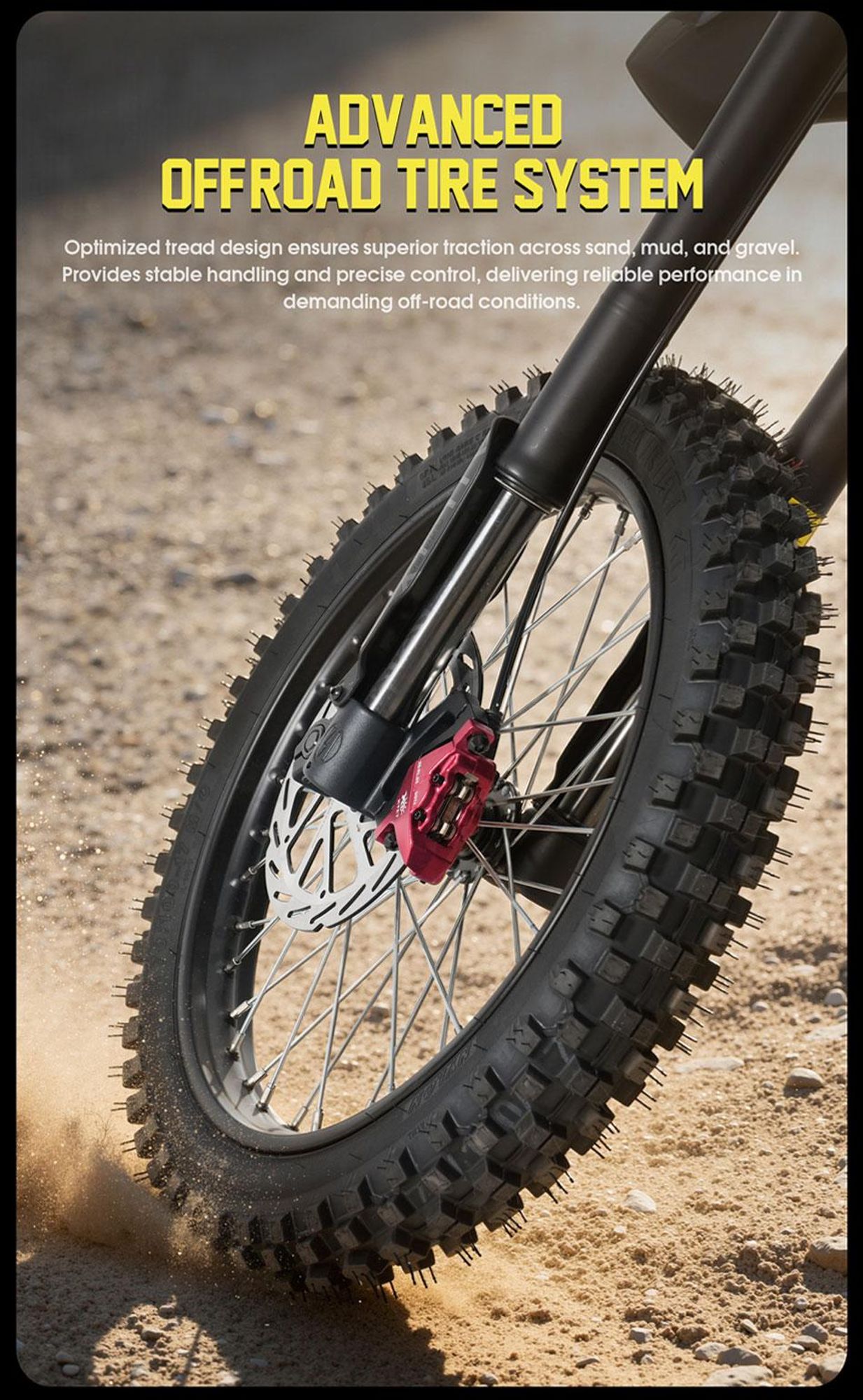V9 Elektryczny motocykl enduro, 48V 20Ah, 17 cali, pełna amortyzacja, hydrauliczne hamulce tarczowe