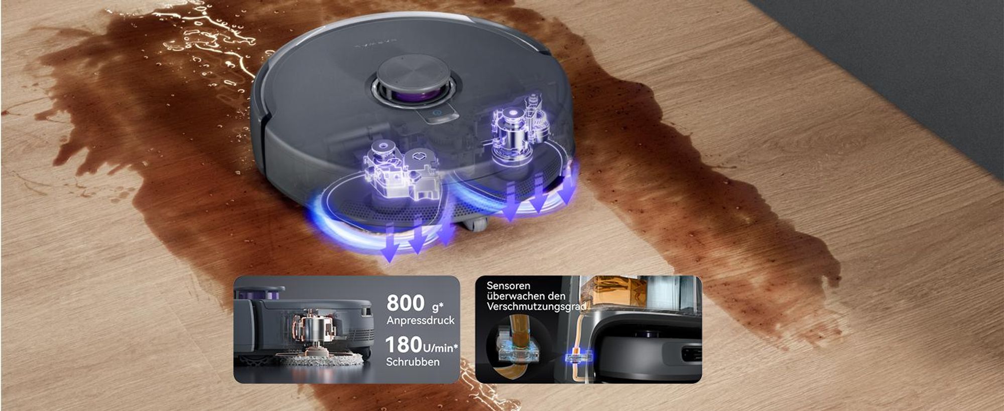 NARWAL Freo Z10 Ultra, Staubbeutel, Grau, Rund, LED, Staubbeutel, Kunststoff
