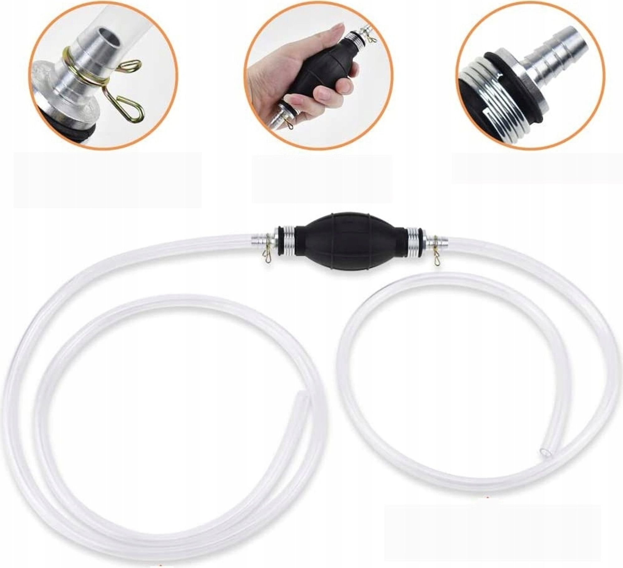 Geko G00991 - Pumpe de Dieselkraftstoff de Hand (8 mm, Schlauch de 2 m x 1 m), mehrfarbig