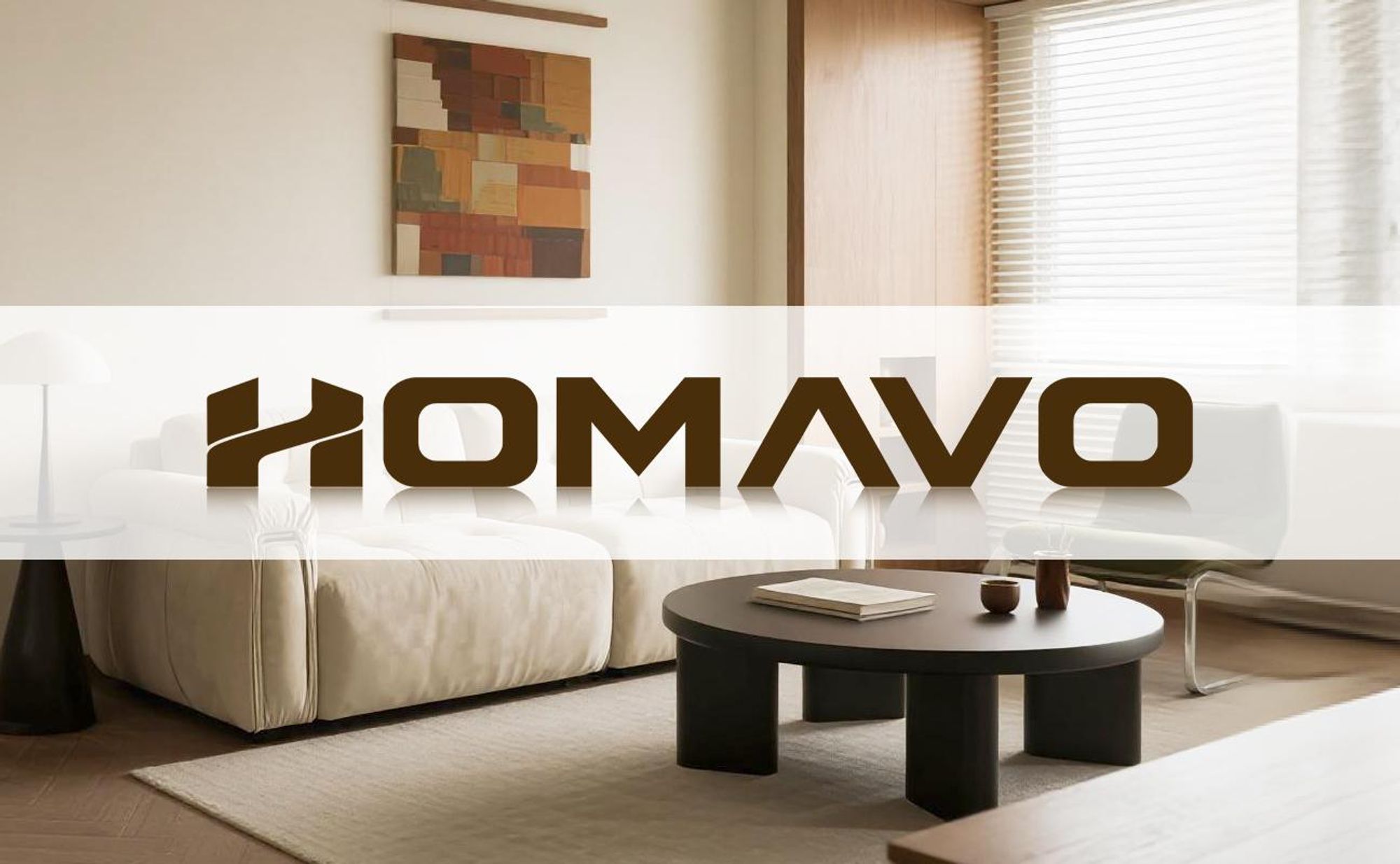 HOMAVO HG1-L Sideboard – 4 Schubladen, 2 Schiebetüren, 2 offene Fächer, pflegeleichte Melaminoberfläche,Holz, ideal für Wohnzimmer & Esszimmer