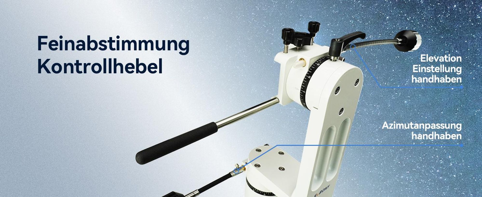 Svbony SV225 Azimutale Teleskop Montierung, Aluminium Alt/Az-Montierung mit Einstellbarer Winkel CNC Hohlstruktur, Teleskopzubehör