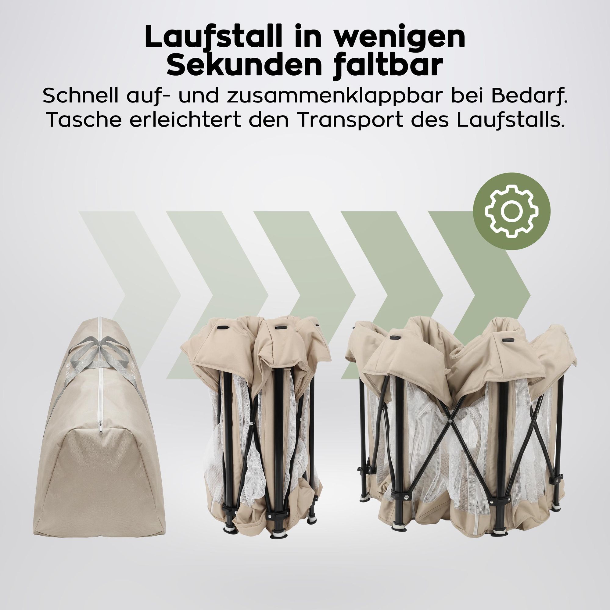 Baby Laufstall Krabbelgitter für Kleinkinder baby stabiler Laufgitterzelt mit atmungsaktivem Netz Laufgitter im Innen- und Außenbereich Playpen