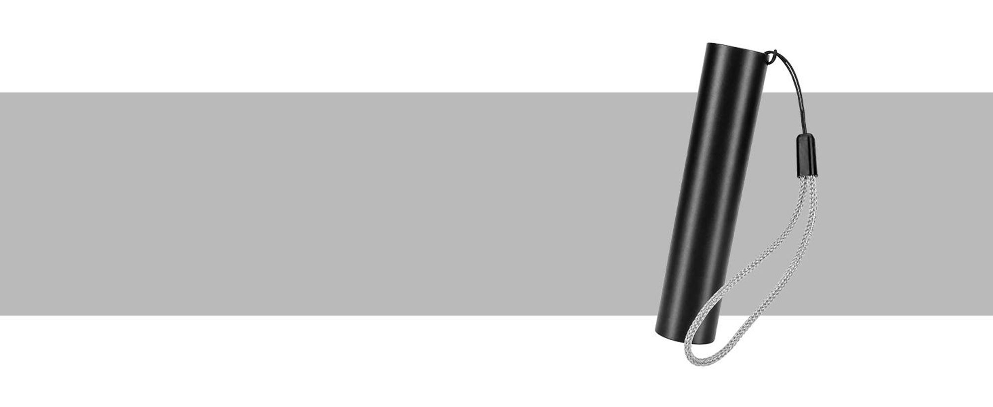 KRUMAD UV Taschenlampe, Schwarzlicht Lampe, Mini UV Lampe, UV LED Stiftlampe, wiederaufladbar, USB, mit Handschlaufe, Schwarz