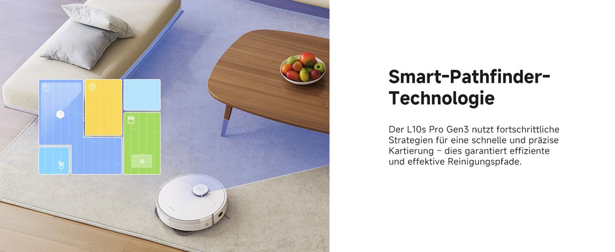 Dreame L10s Pro Gen3 Roboter Saugroboter Mit Wischfunktion,13000Pa Saugleistung,Intelligentes DuoScrub-Mop,7mm Auto-Lift,Teppichreinigung,5200mAh,Weiß