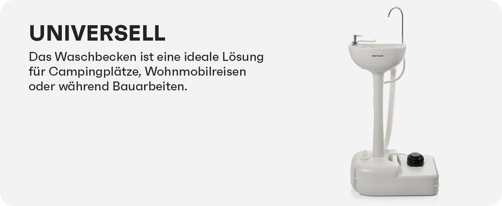 Camping Waschbecken Handwaschbecken, Mobiles Waschbecken mit Fußpumpe und 17l Wassertank für Camping und Baustellen