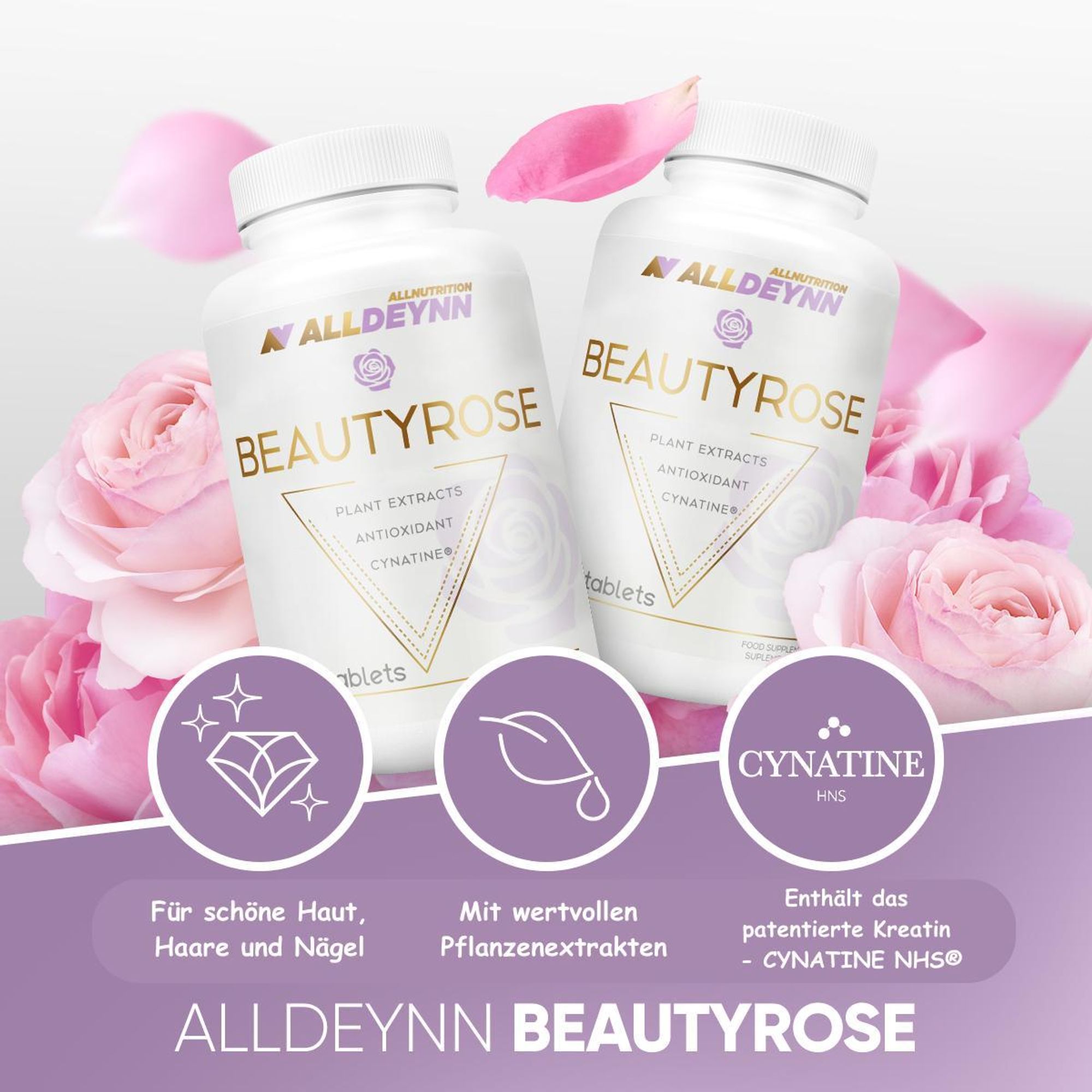 ALLDEYNN BEAUTYROSE 120 Tabletten Haare Haut Nägel Vitamin A Zink