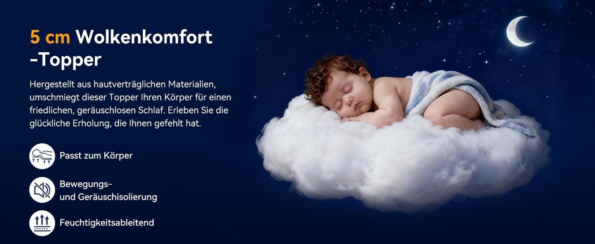 NicePlus Topper mit Daunendecke, 90x200x10cm, 5-Zonen Gel-Schaum - Für erholsamen Schlaf, 360° Mesh für alle Matratzen, H2/H3