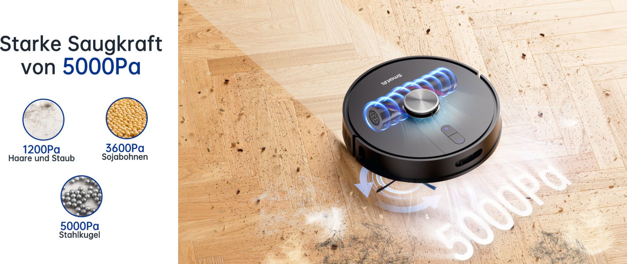 2024 360 S8 Pro Intelligent automatischer Staubentleerung Staubsauger Roboter Saugroboter 5000Pa Kehrrobotermaschine mit Wischfunktion