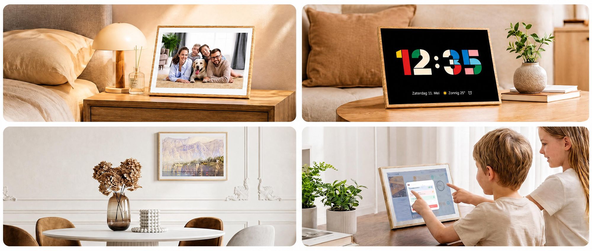 Blackview NEST 10, 10,1-inch digitale kalender en fotolijst met touchscreen, WIFI, 1280x800, 16:10, foto-deling, een uniek cadeau voor koppels