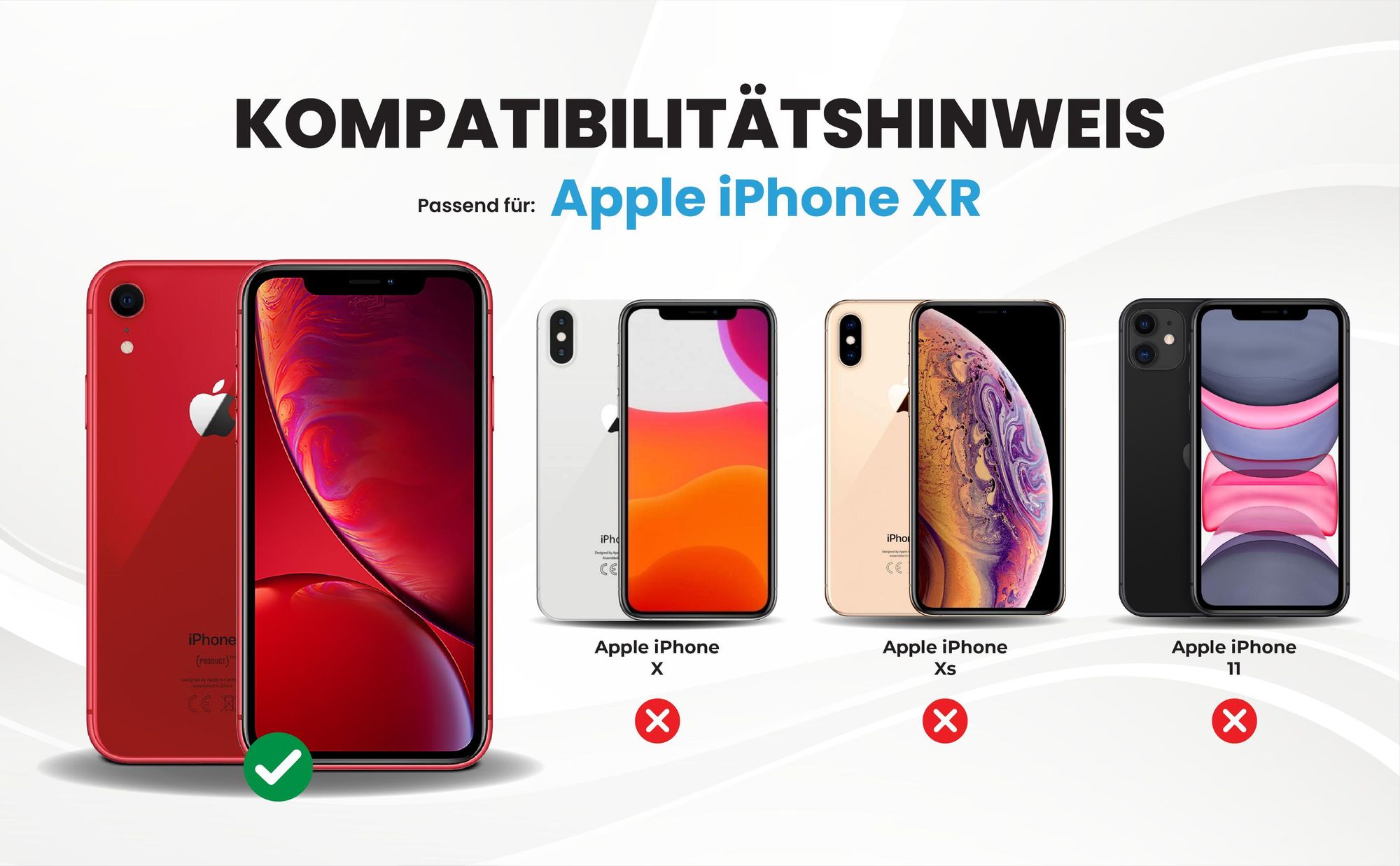 Kompatibilitätshinweise Hülle für Apple iPhone XR