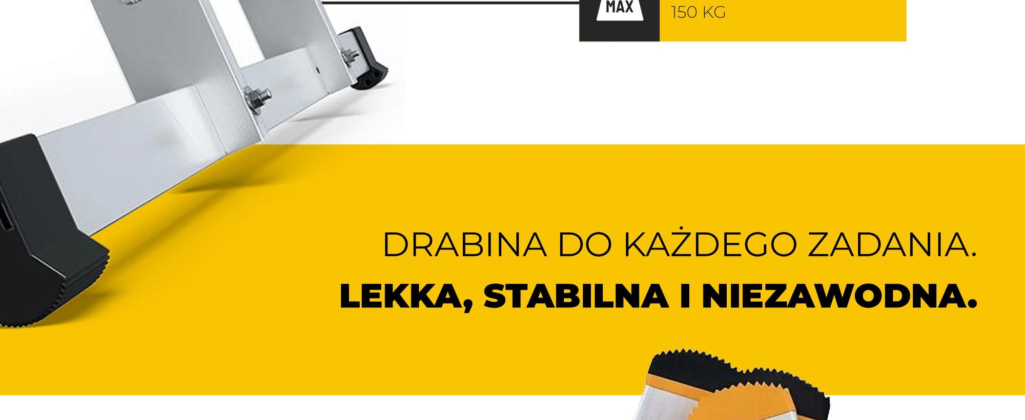 DRABEST | Drabina aluminiowa seria PRO - wielofunkcyjna - 3-częściowa - przemysłowa - 3 x 6 stopni - udźwig 150 kg - wysokość robocza 4,43 m