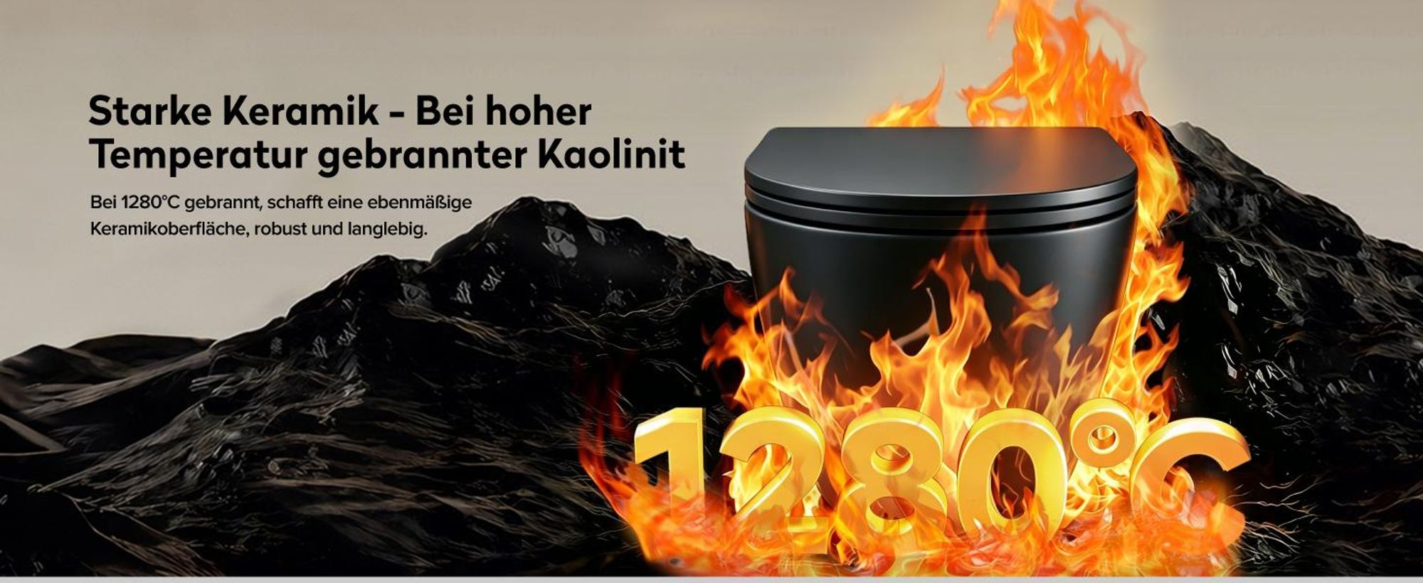 doporro Wand WC Design WC schwarz matt inkl. Softclose Absenkautomatik 49x35,5x35 cm Hänge-Toilette Weiß spülrandlos Hänge-WC aus Keramik Aachen108