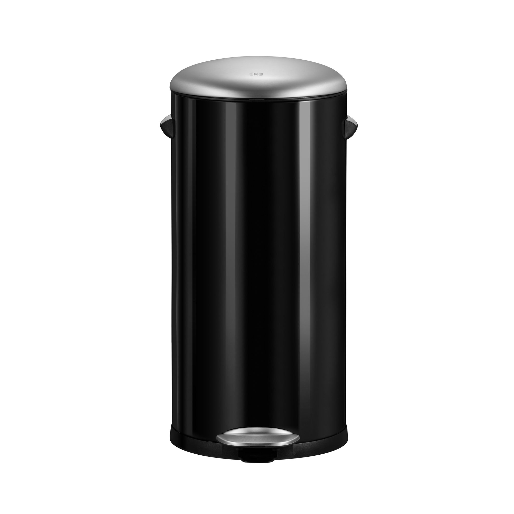 EKO - Belle Deluxe Poubelle à pédale 30 litres - Steel Plastic - noir brillant,mat s/s