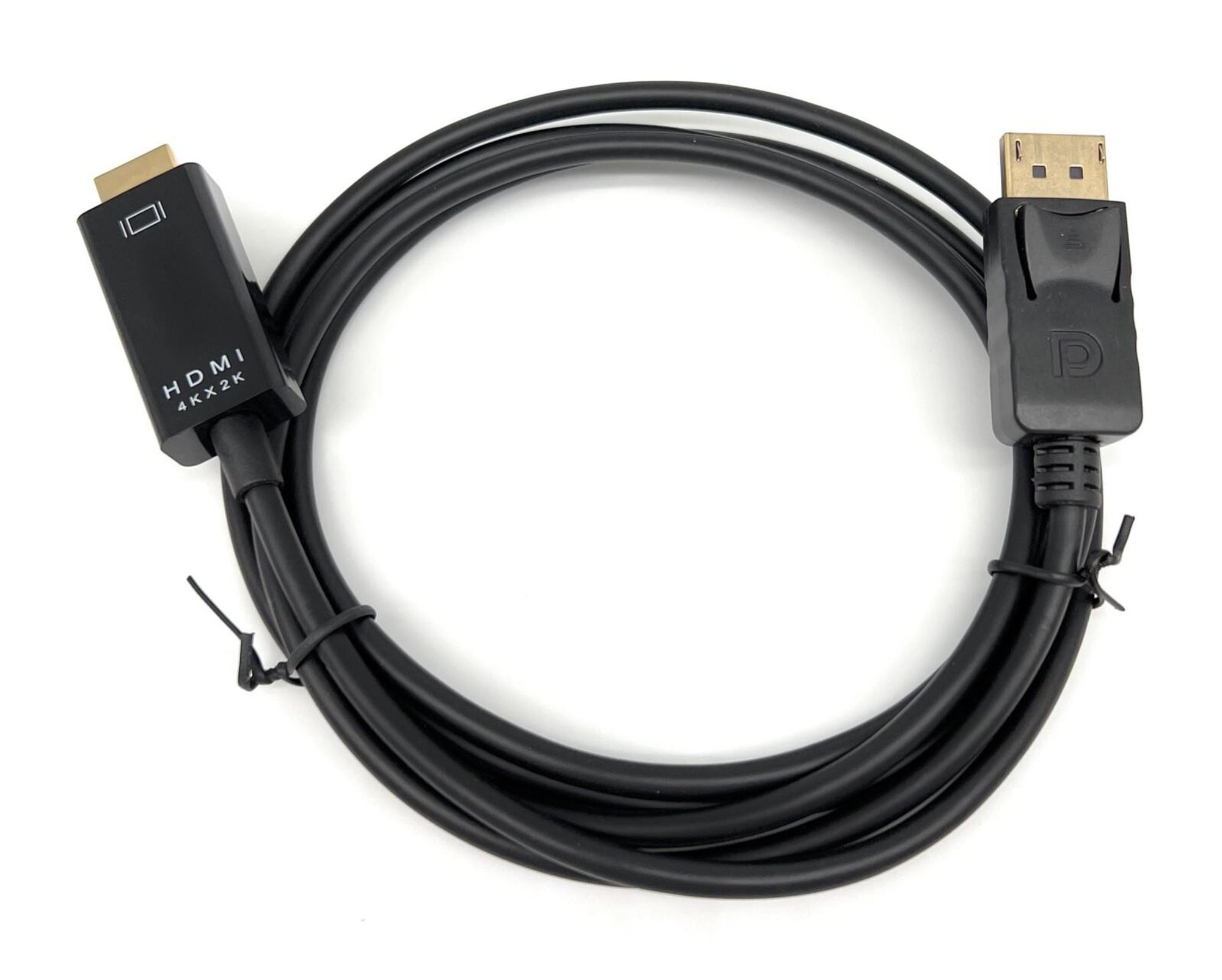 DisplayPort auf HDMI Adapter Kabel 1,8m DP 1.2 HDMI 1.4 4K Full HD 1080p schwarz