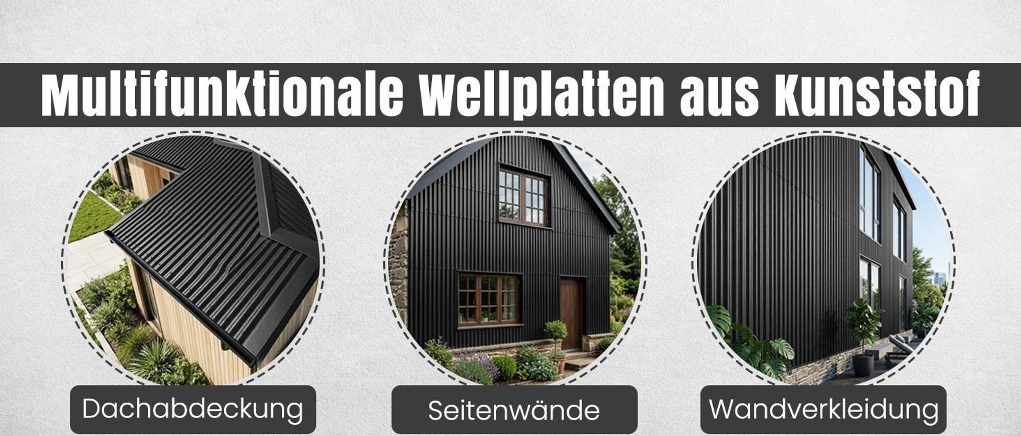 LP Projekt 10-teiliges wellplatten  90 x 117 cm - leicht & robust kunstoff wellplatten | Carport, Garten & Terrasse wetterfeste platten für außen