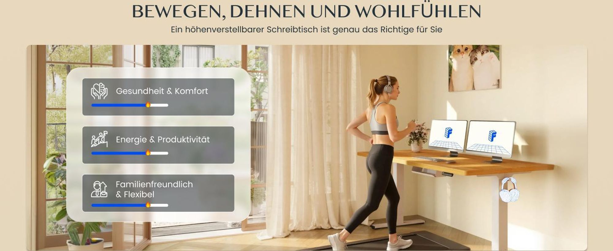 FLEXISPOT E1 Pro Elektrisch Höhenverstellbarer Schreibtisch 160x80cm 25MM EINTEILIGE TISCHPLATTE Doppelmotor 120KG Tragkraft, 4 Speicherplätze (Weiß)