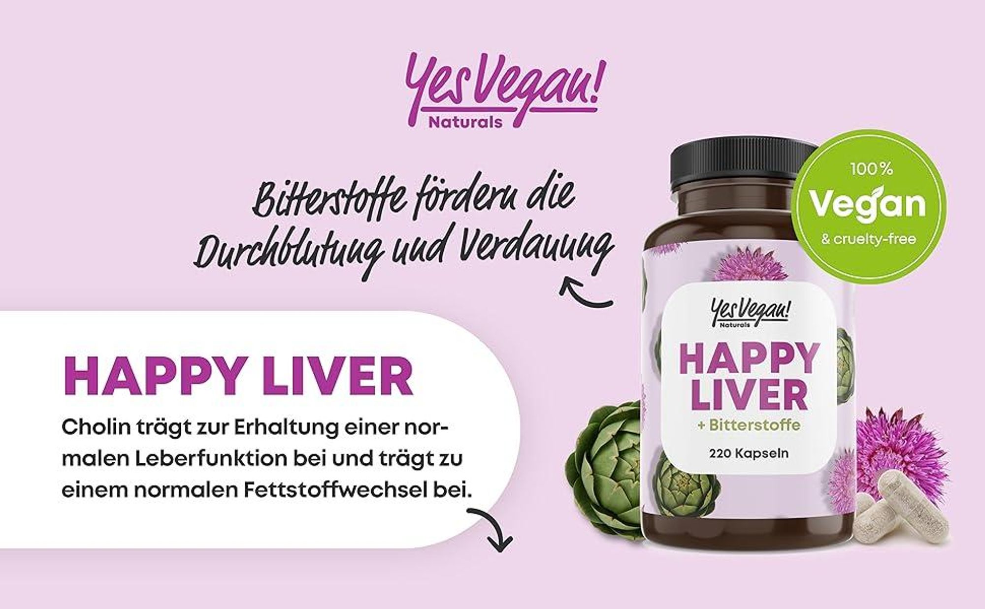Leber Komplex hochdosiert (220 Kapseln = 4 Monate) Mariendistel Artischock Cholin Löwenzahn Leberkur