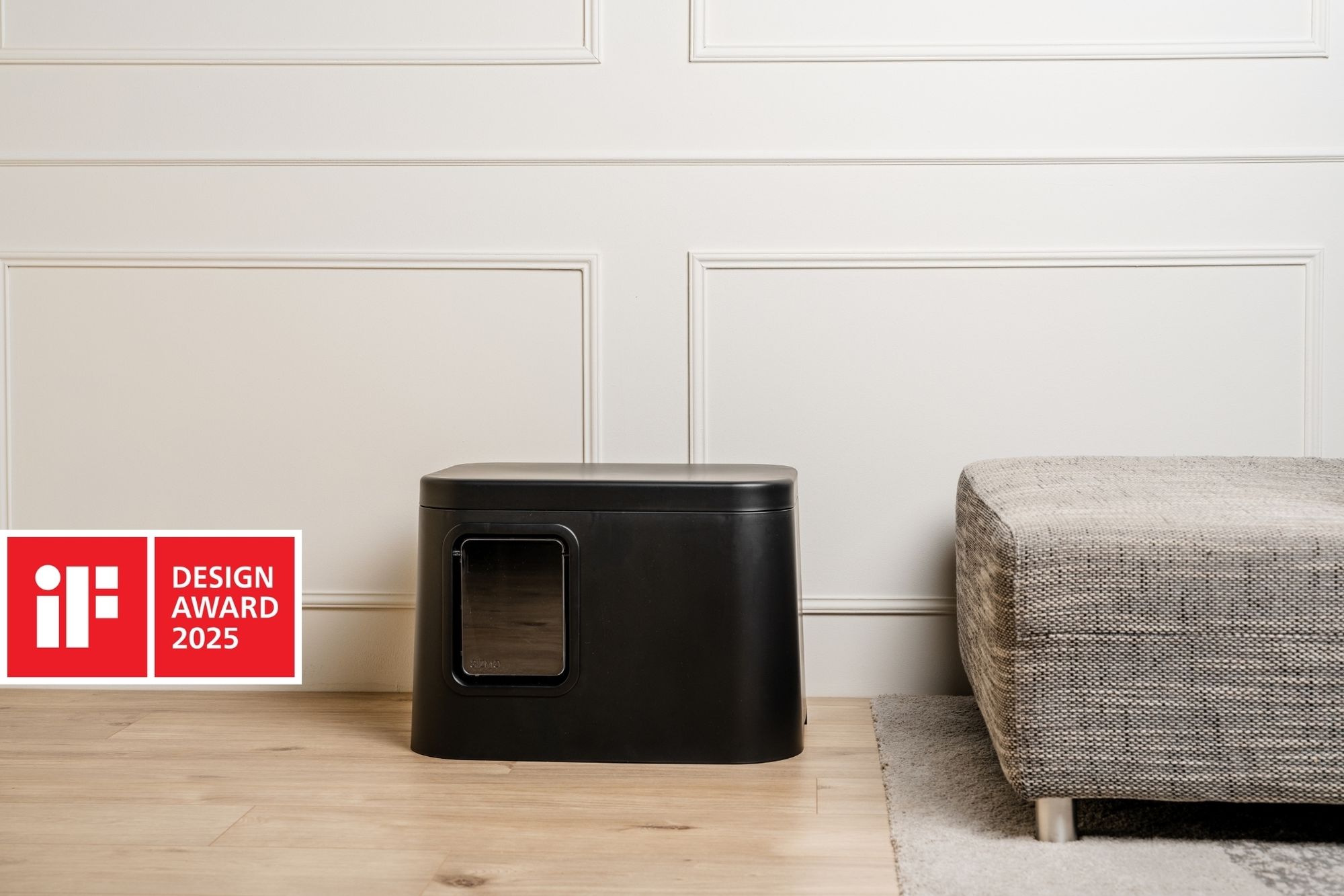 GIZMO litter box in living room