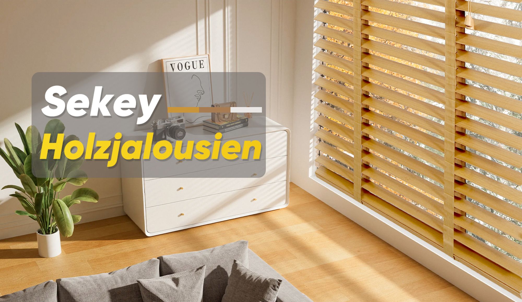 Holzjalousie 50mm lamellen Naturholzfarbe 80x130cm