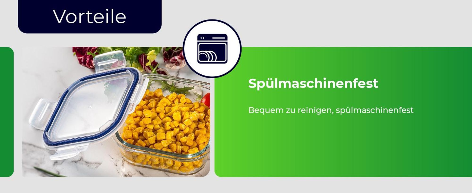 KADAX Vorratsdosen aus Glas, Spülmaschinenfeste Vorratsbehälter mit Deckel (Quadrat 520ml)