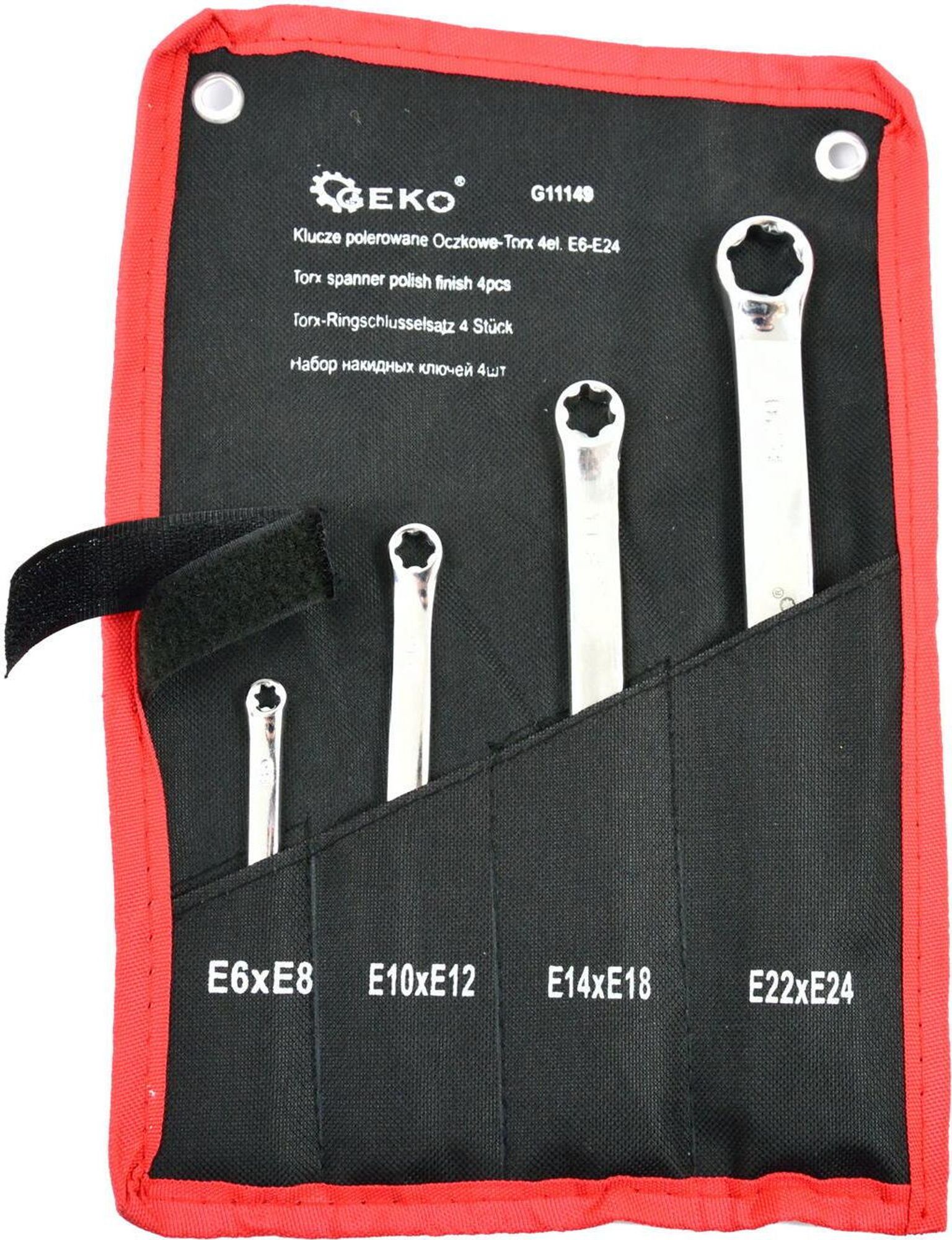 GEKO Klíče očkové TORX, sada 4ks G11149