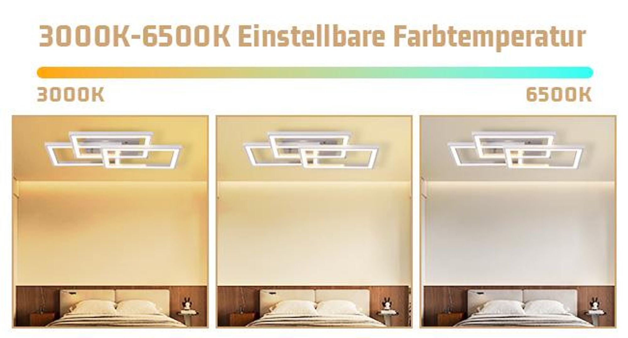 ZMH LED Deckenleuchte Weiß Deckenlampe lampe Dimmbar mit Fernbedienung RGB Farbwechsel 45W für Schlafzimmer Wohnzimmer Küche Flur