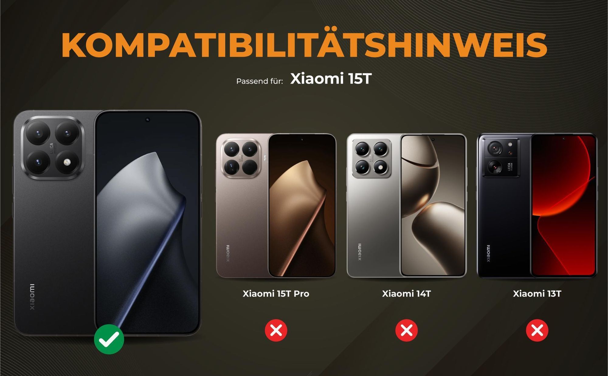 Kompatibilitätshinweise Hülle für Xiaomi 15T