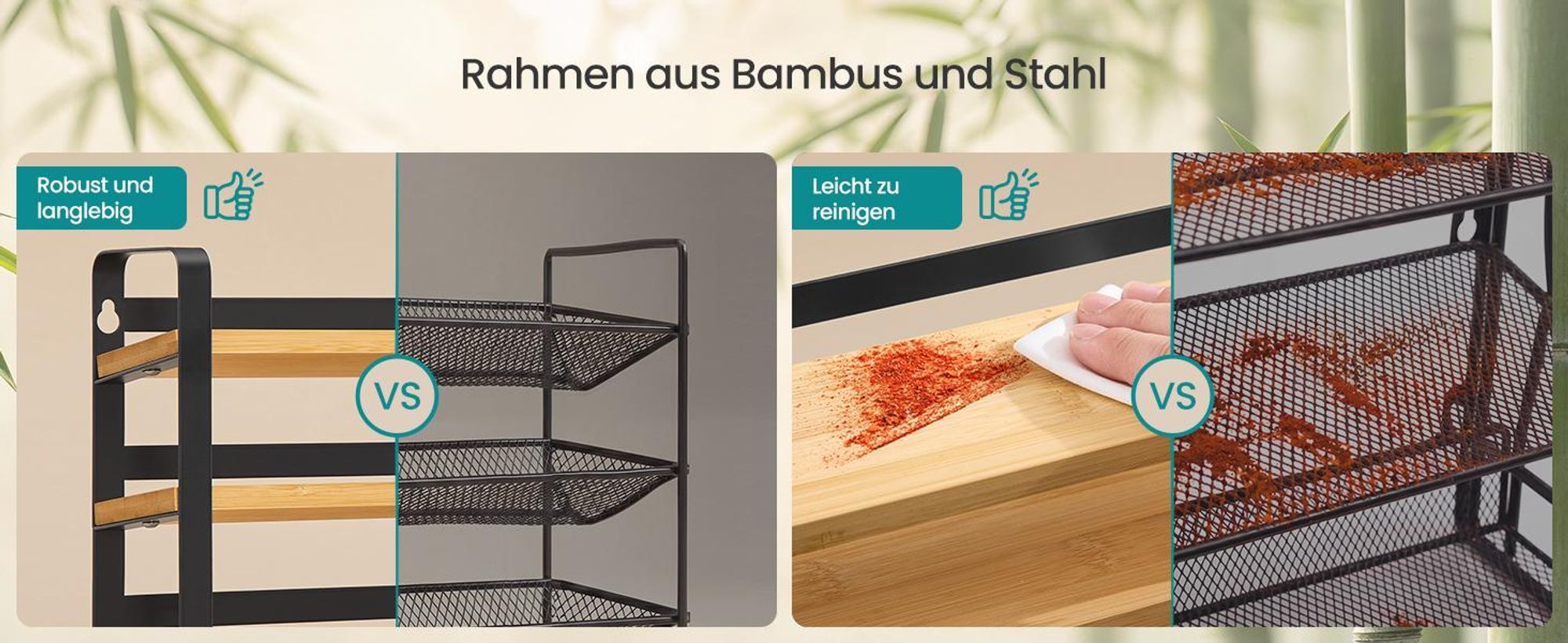SONGMICS Gewürzregal mit 28 Gewürzgläsern, Gewürz-Organizer, Küchenregal, mit Etiketten und Zubehör, schwarz-naturfarben