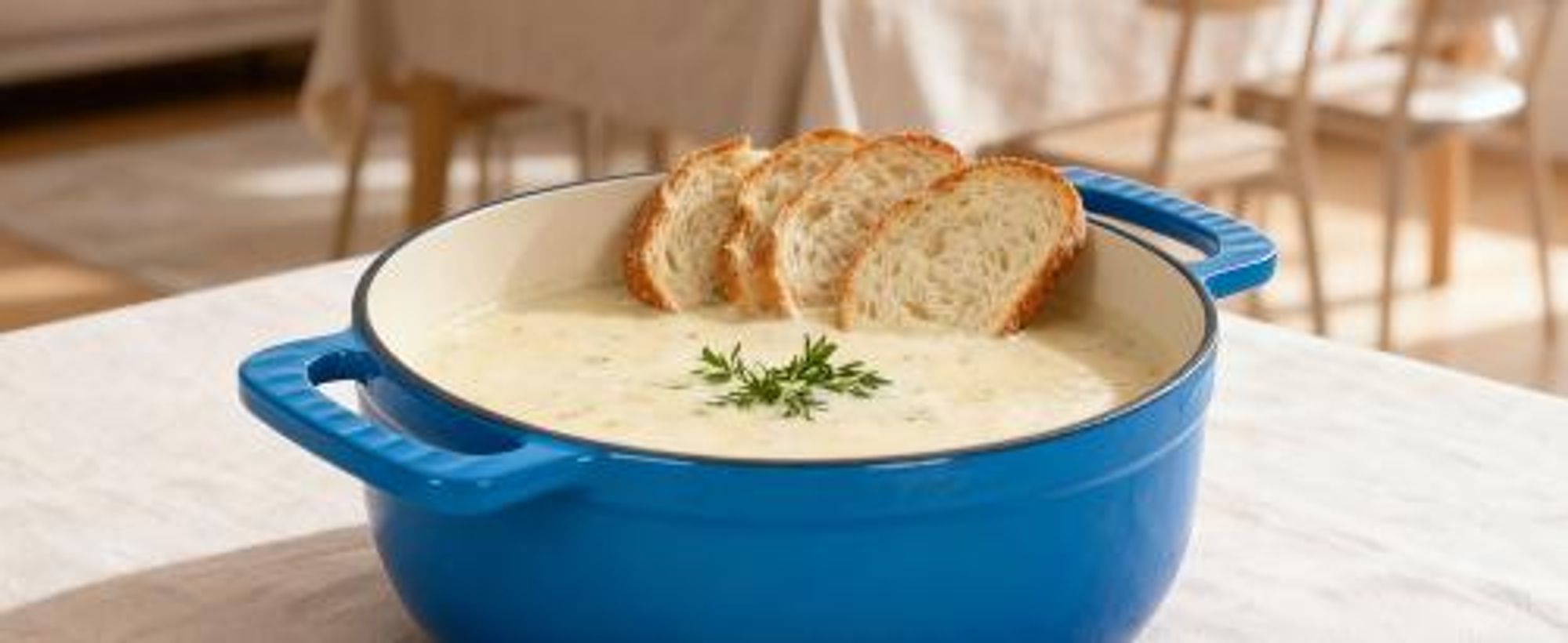 FCH Gusseisen Topf 26cm - 5QT-4.6L Emaille Bräter mit Deckel backofengeeignet - für Küche Backen Schmoren Braten (Blau)