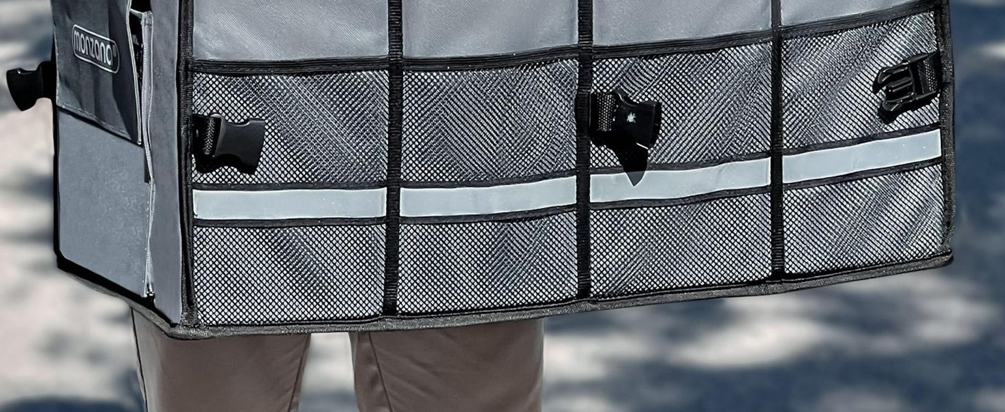 MONZANA® Kofferraum Organizer Deckel 68L Trennwände Wasserdicht Faltbar Verstärkte Wände Rutschfest Kofferraumtasche Kofferraumbox Autotasche Schwarz