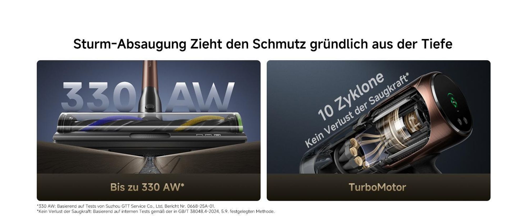 Akku-Staubsauger V30 DREAME 330AW Saugleistung,90 Min., 0-mm-Kantenreinigung, TangleCut Handstaubsauger, 140° CelesTect Beleucht, 99,99 % Filterung