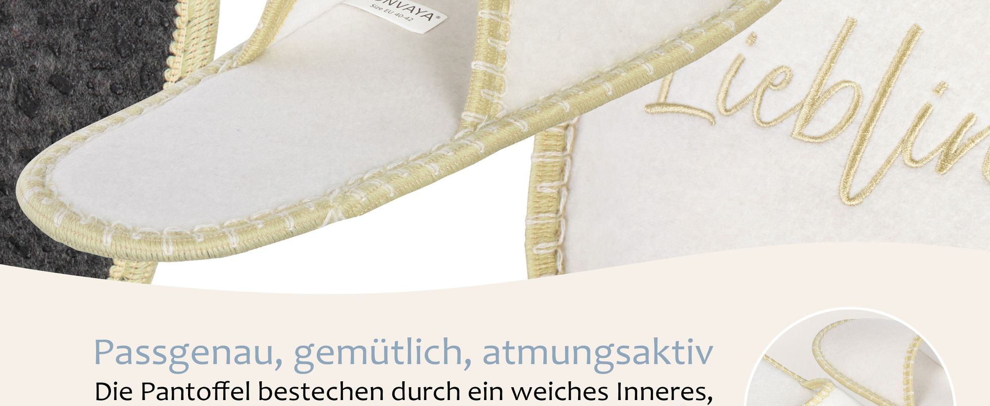 ONVAYA® ABS Gästepantoffel | Lieblingsgast | 6er Set | Antirutsch Sohle | Hausschuhe | Filzpantoffel | Gr. 36-45 Gästehausschuhe