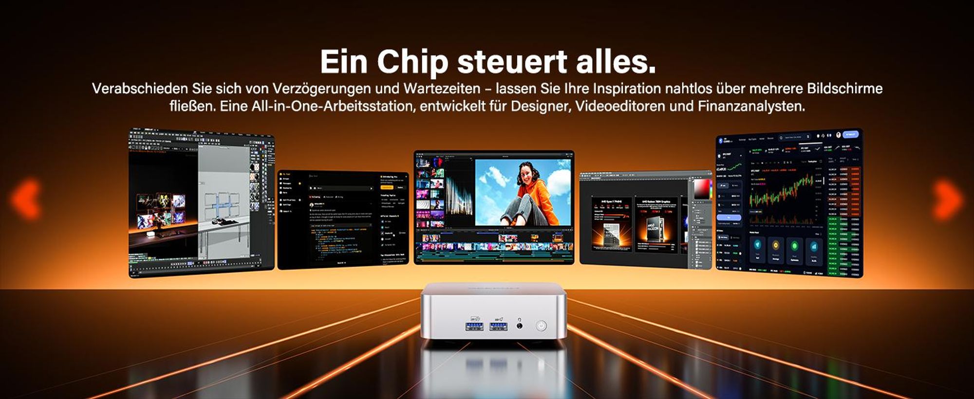 GEEKOM A7 Mini PC, AMD Ryzen 7 7730U, 32GB RAM, 500GB SSD, bis 64GB+4TB, vorinstalliertes System, Dual 2,5G LAN, Wi-Fi 6E, BT 5.4, 4 Modi, SD-Slot, 8K