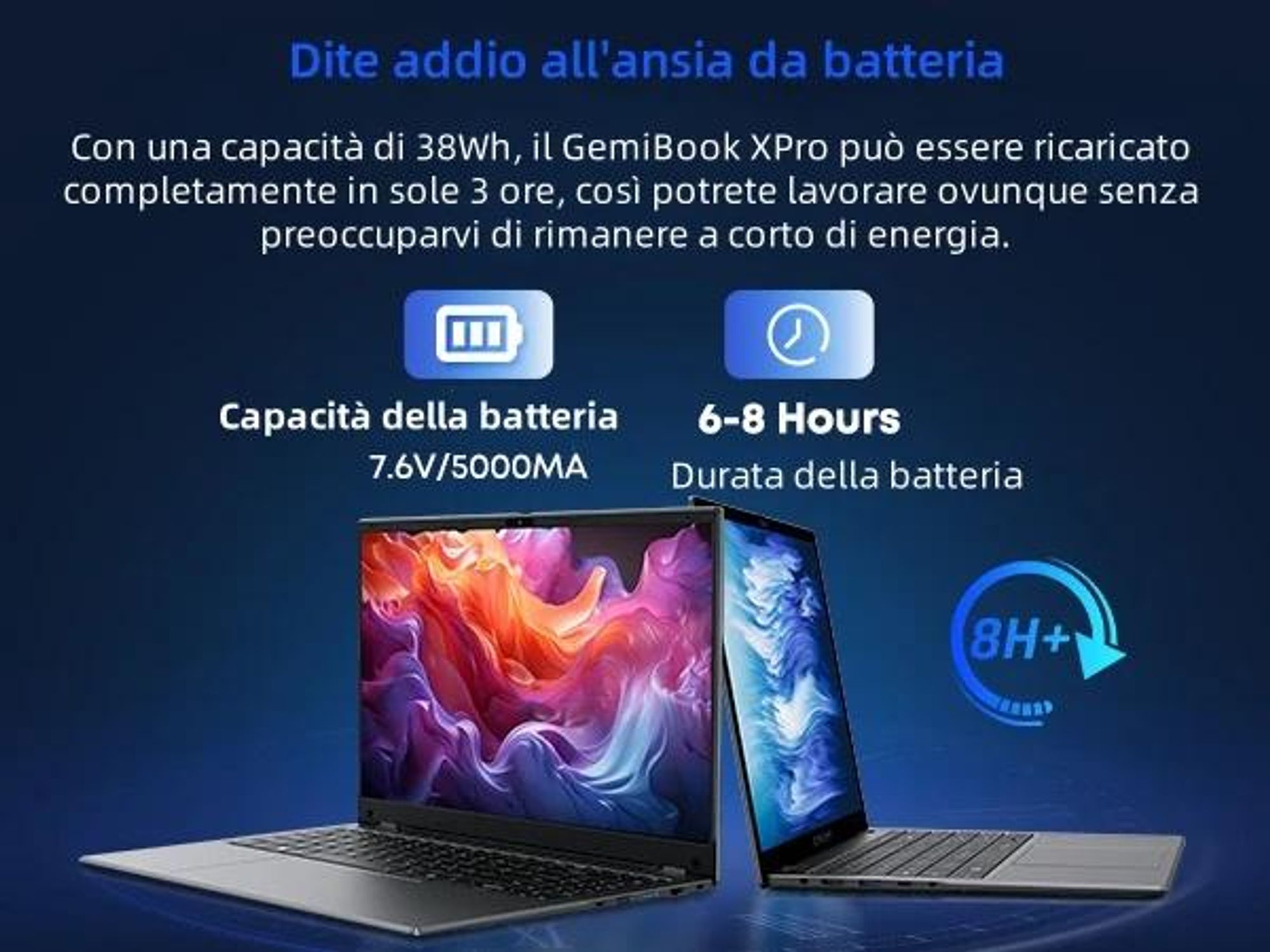 Laptop CHUWI GemiBook XPro - Processore Intel N100 Display 14.1" Windows 11 8GB+256GB Batteria - Grigio