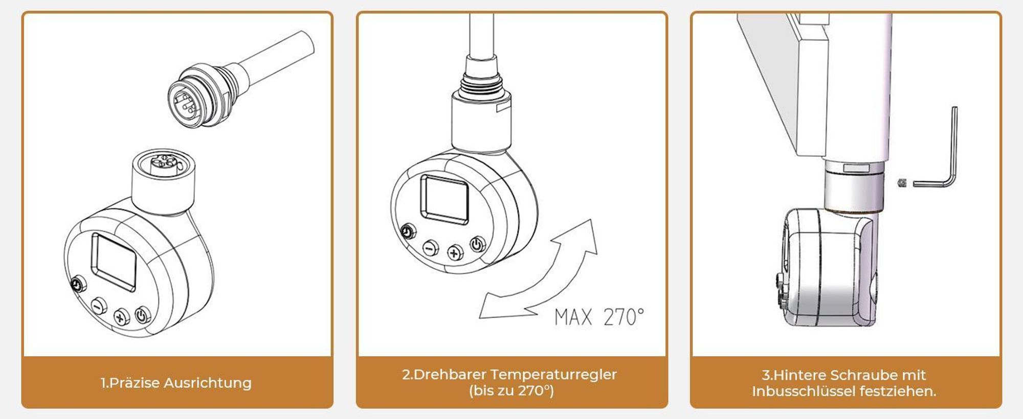 S'AFIELINA 1320×500mm Handtuchheizkörper Elektrisch, Badheizkörper Elektrisch mit Thermostat, WiFi,programmierbarem Timer,LCD-Anzeige,800 W,Anthrazit