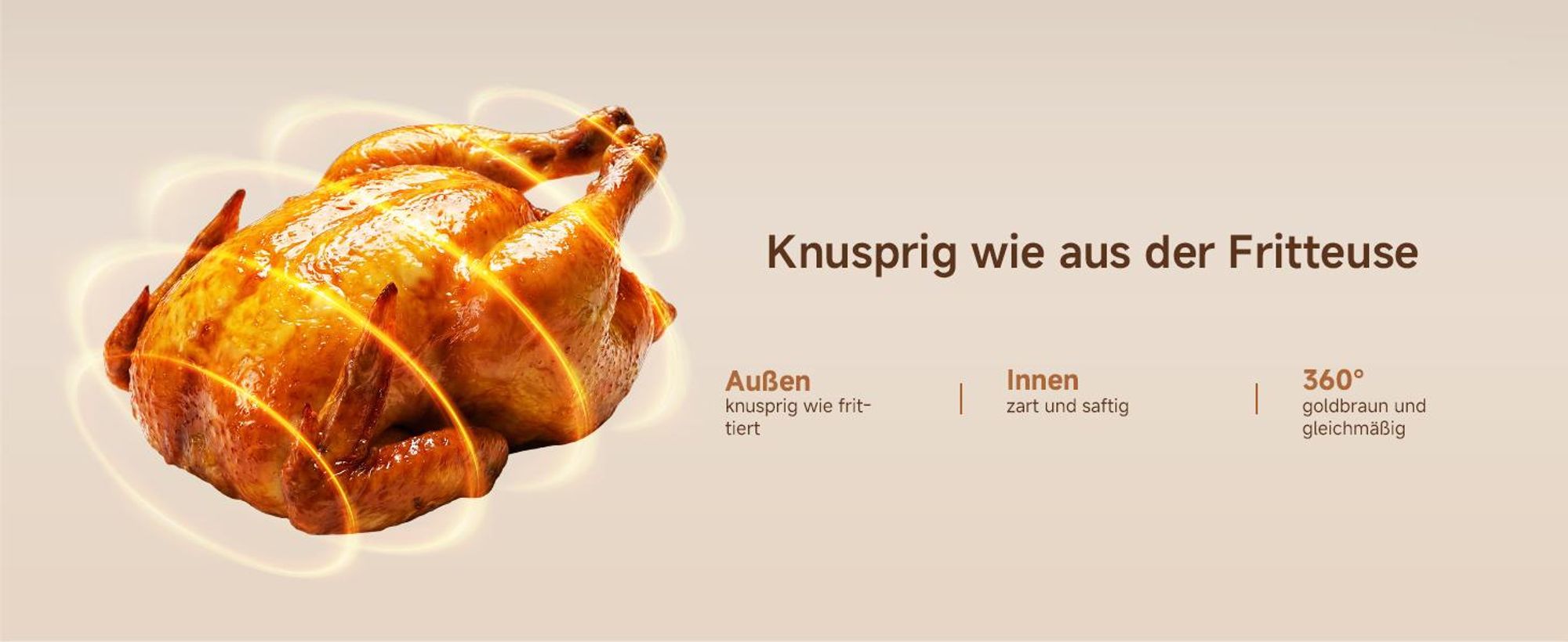 Dreame KrispNow™ AF20,6L Heißluftfritteuse,Metal-Innenraum,0-Fluorid Titanium-Keramik,Dual-Source 360° Hitze,8 Programme&Dörrfunktion,Aprikosenfarbe