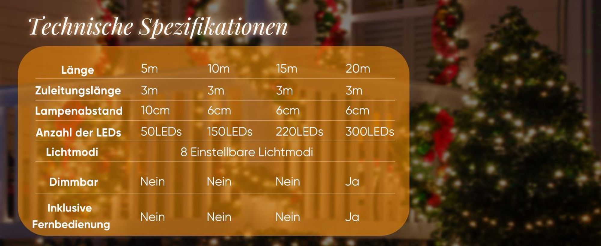 SALCAR 15m 220er LED Lichterkette Weihnachten, für Weihnachtsdeko Party Hochzeit, Transparente Kabel, Warmweiß